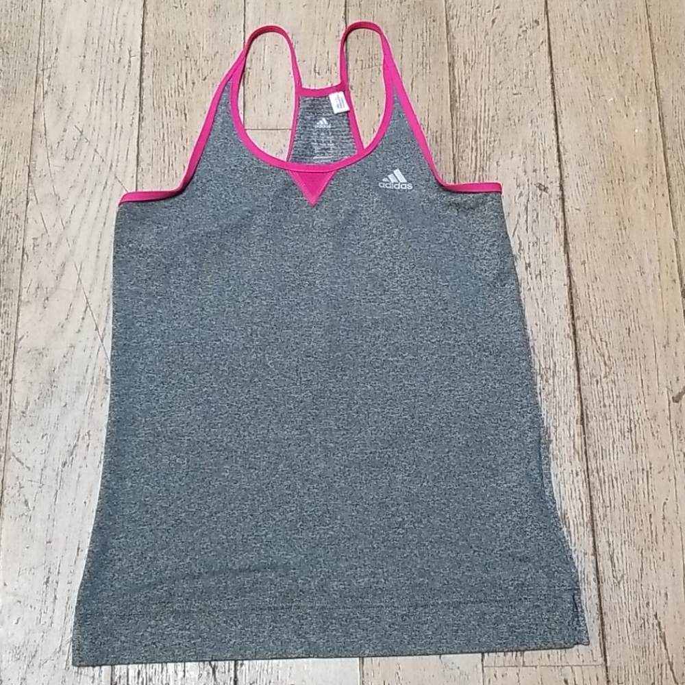 Adidas Climacool Grey & Pink Workout Tank Top M
